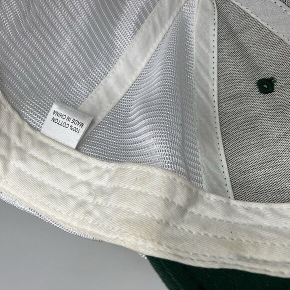 Masters Golf Hat Cap Green White Embroidered Logo Mesh Strapback American Needle - Picture 13 of 16